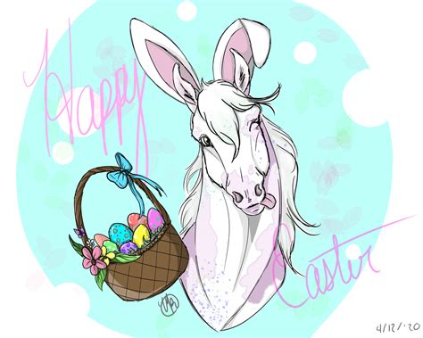 Magical easter horse